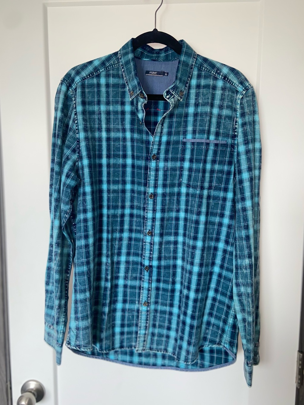 Silver Long Sleeve Button Down Shirt